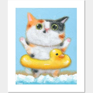 Rubber Ducky Kitty 2 Posters and Art